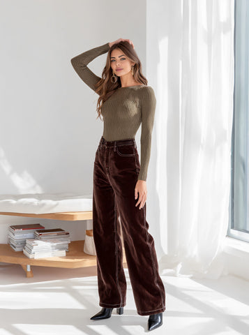 Casual Straight Leg Pants Full Length Fit Mid Waist Autumn Fashion Women's Bottom Wear Comfortable Loose Trousers