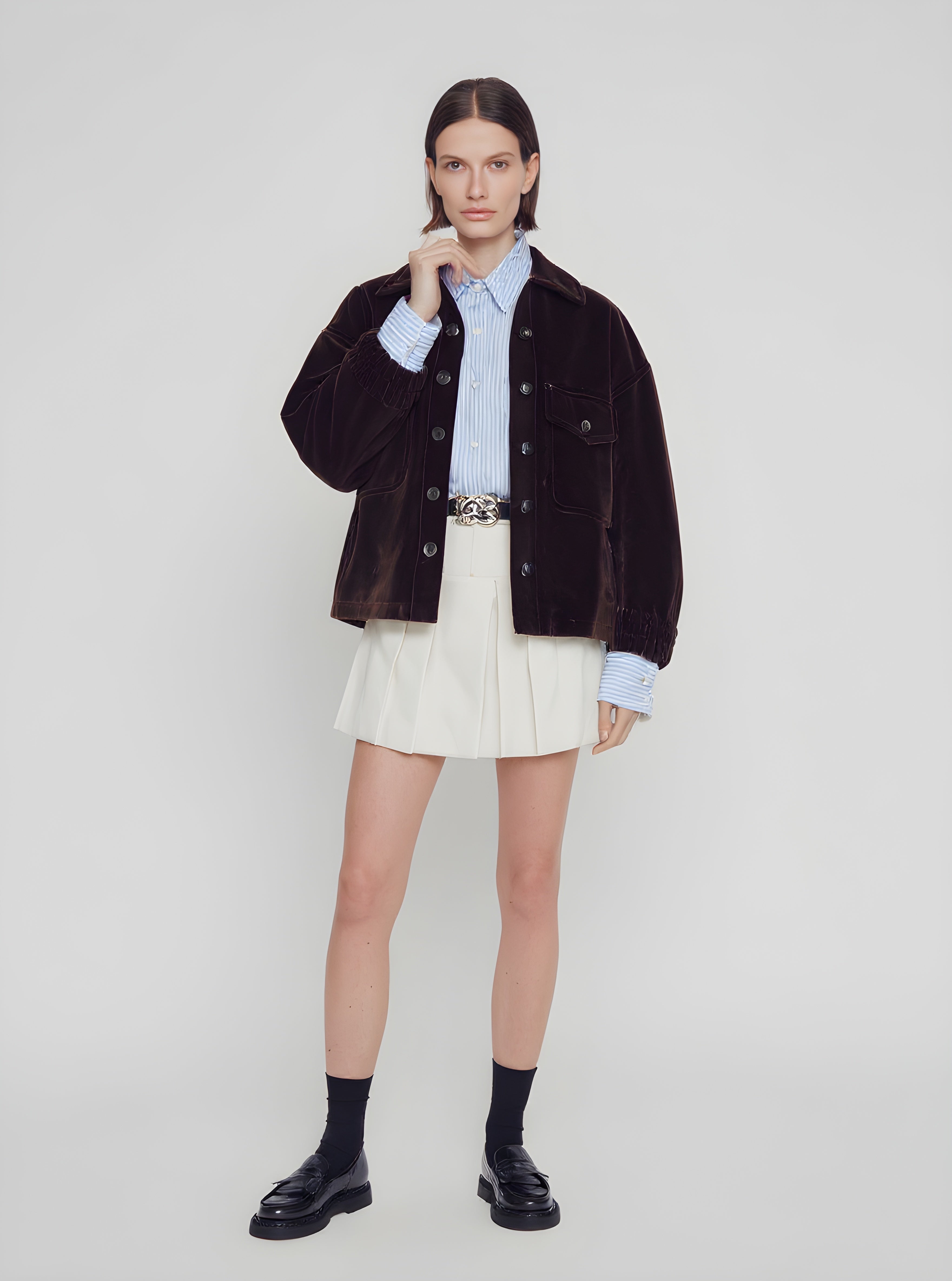 Women's Lightweight Jackets Autumn Winter 2025 Buttoned Stylish Plain Long Sleeve Lapel Casual Lightweight Jackets