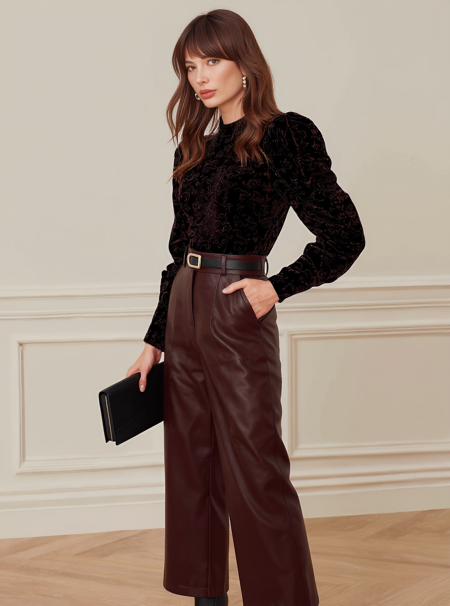 Casual Straight Leg Pants Full Length Fit Mid Waist Autumn Fashion Women's Bottom Wear Comfortable Loose Trousers