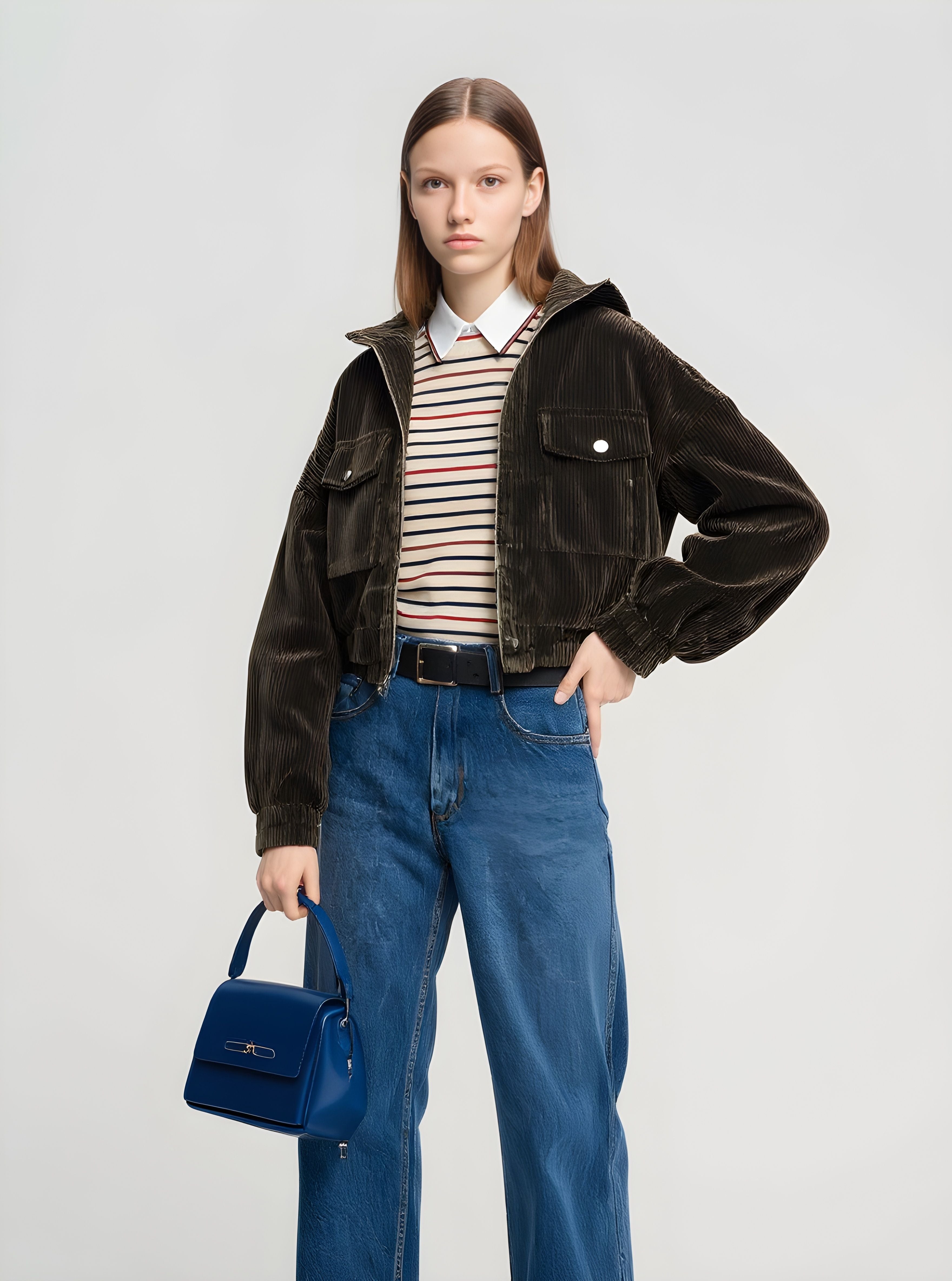 Women's Jackets Autumn Winter 2025 Glamorous Chic Plain Long Sleeve Stand Collar Casual Lightweight Jackets