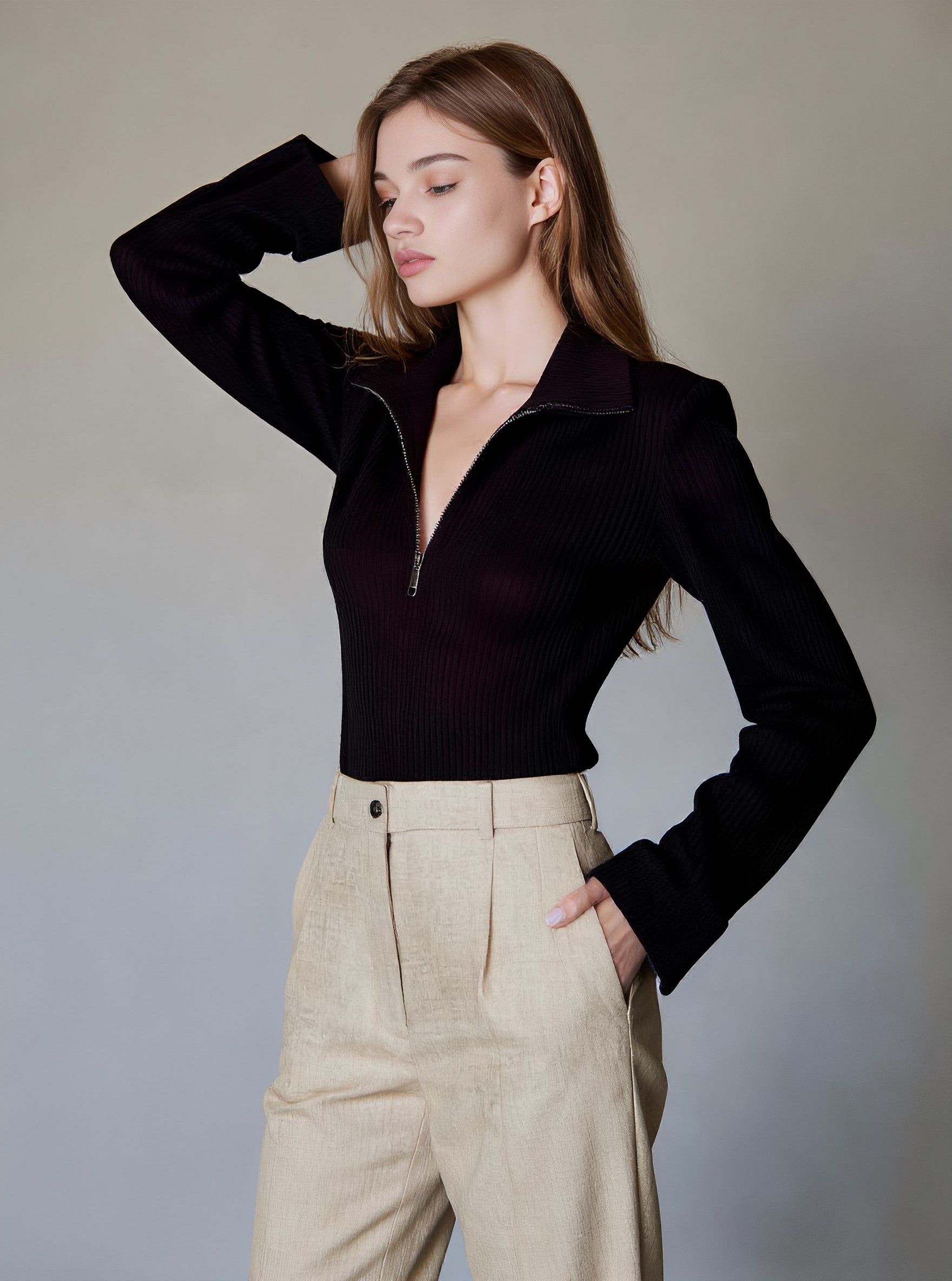 Autumn Hoodie Tailored Fit Straight Sleeve Casual Style Women's Sweatshirt Jacket Comfortable Streetwear Top