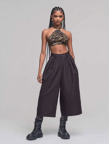 Women's Pants Summer Fashion Daily 2025 Trendy Chic Plain Sleeveless High Street Pants