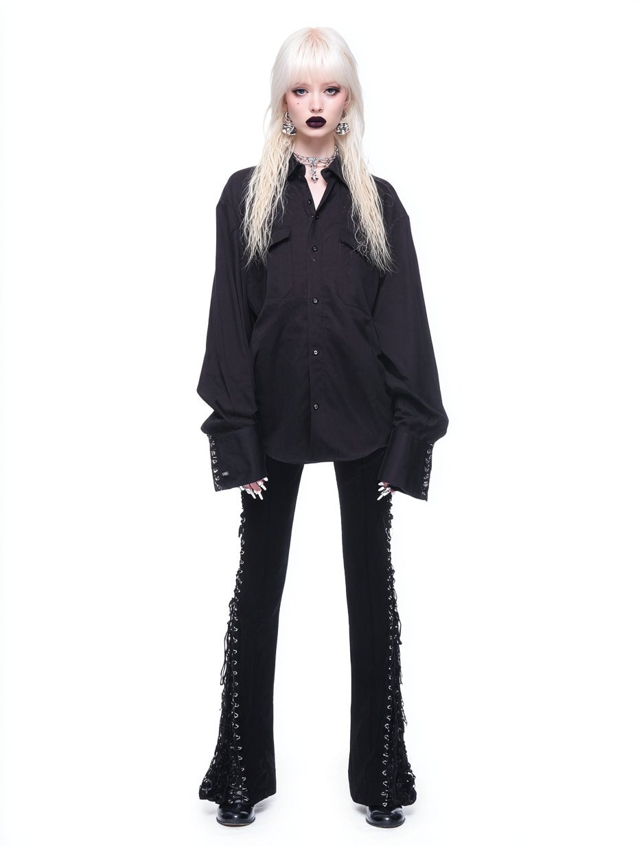 Loose Fit Casual Shirt Autumn Turn-down Collar Regular Length Women's Top Fashion Style Comfortable Loose Shirt