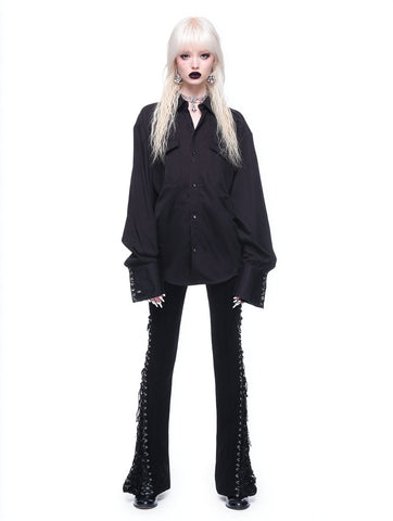 Loose Fit Casual Shirt Autumn Turn-down Collar Regular Length Women's Top Fashion Style Comfortable Loose Shirt