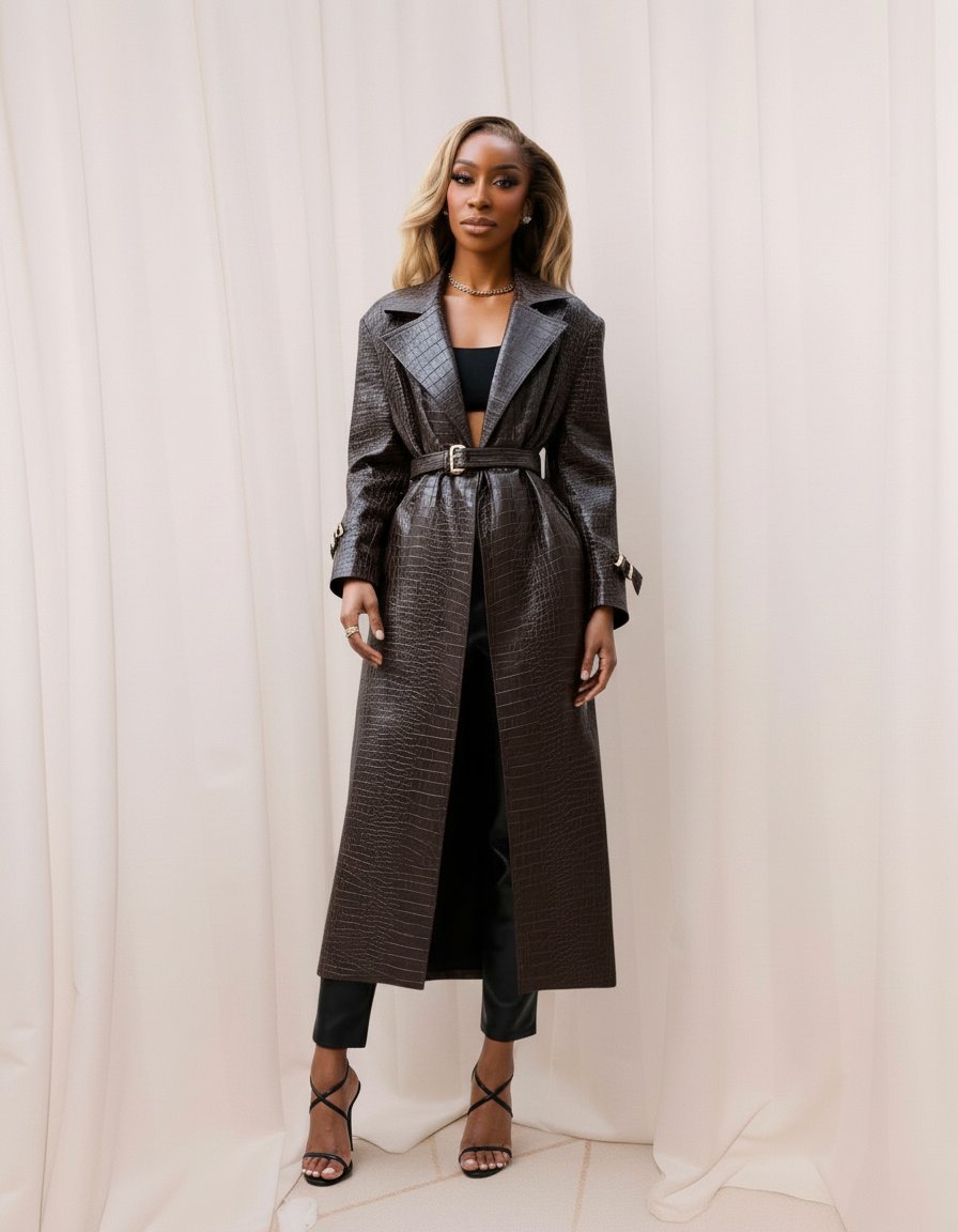 Autumn Winter Leather Coat Street Style Women's Fashion Outerwear Casual Streetwear Coat for Ladies