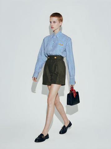 Women's Shirts Summer Fashion Daily 2025 Trendy Chic Striped Long Sleeve Turn-down Collar Casual Shirts