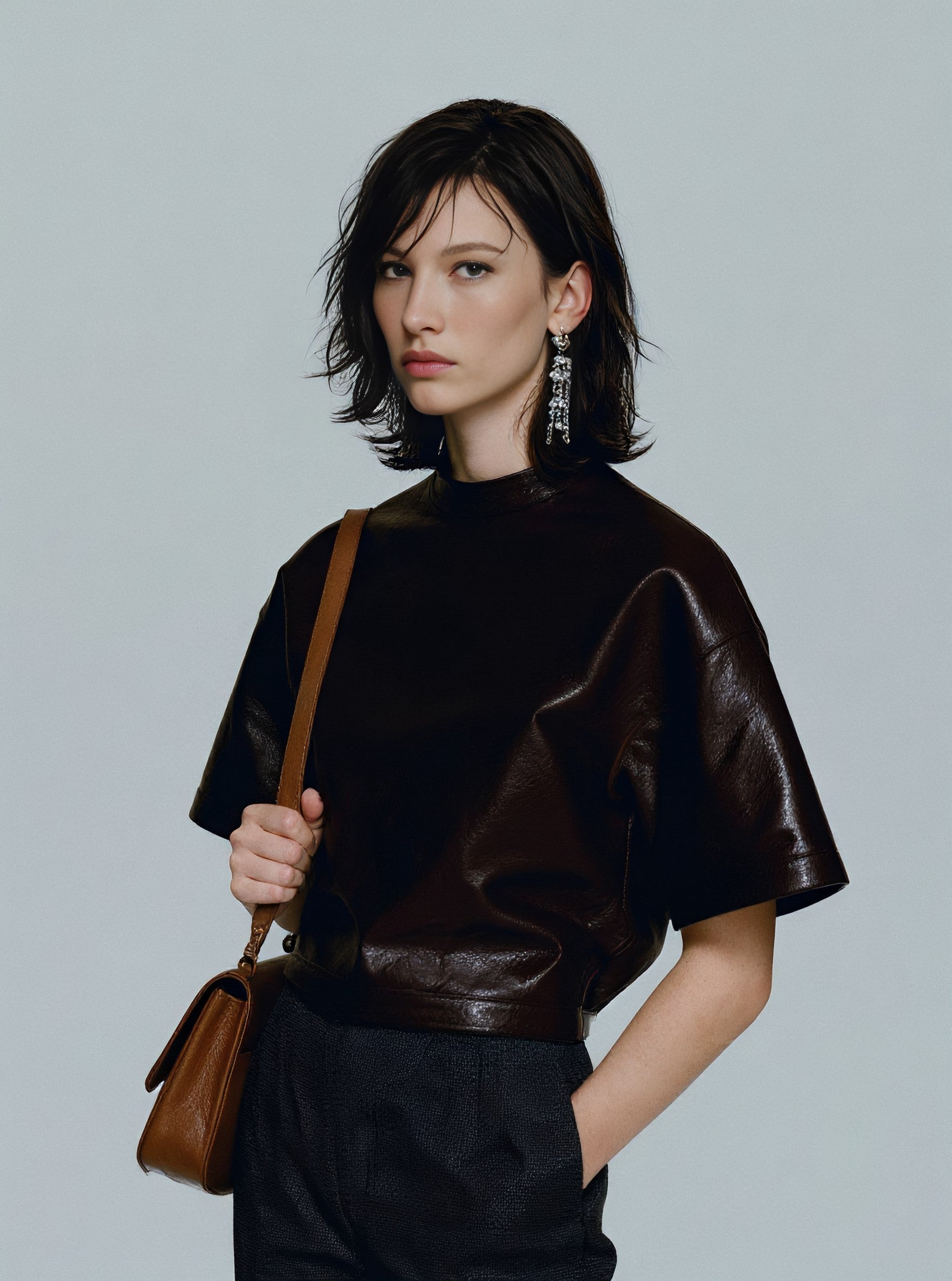 Modern Winter T-Shirt Casual Regular Length Short Sleeve Women's Top Comfortable Fashionable Cold-proof Upperwear