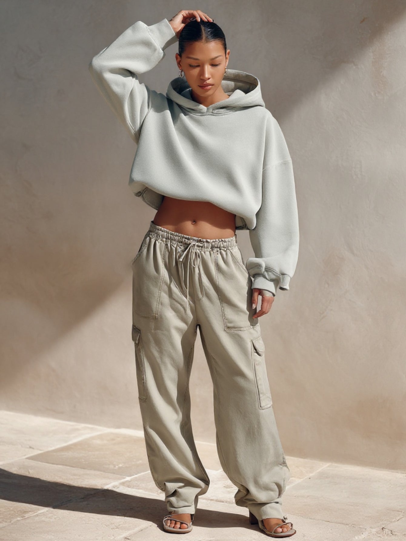 Women's Sweatshirts Autumn Winter Comfortable Daily Simple Solid Color Long Sleeve Hooded Casual Hoodie