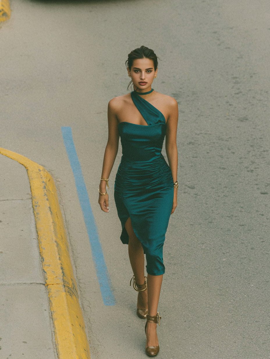 Casual Summer Dress Spring Tight Fit Midi Skirt Off Shoulder Sleeveless Length Mid-Calf Casual Style Dress