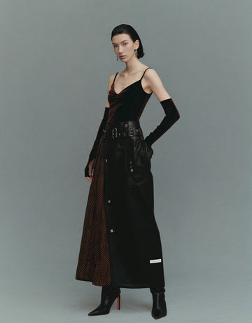 Winter Casual Fit Mid-Length Skirt A-Line Skirt Regular Waistline Women's Fashionable Winter Clothing Half Skirt