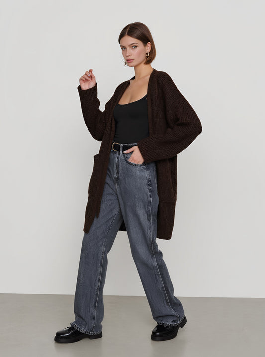 Casual Woolen Coat Square-Neck Winter Clothes Women's Fashion Upperwear Comfortable Fit Classic Style Essential Winter Outerwear