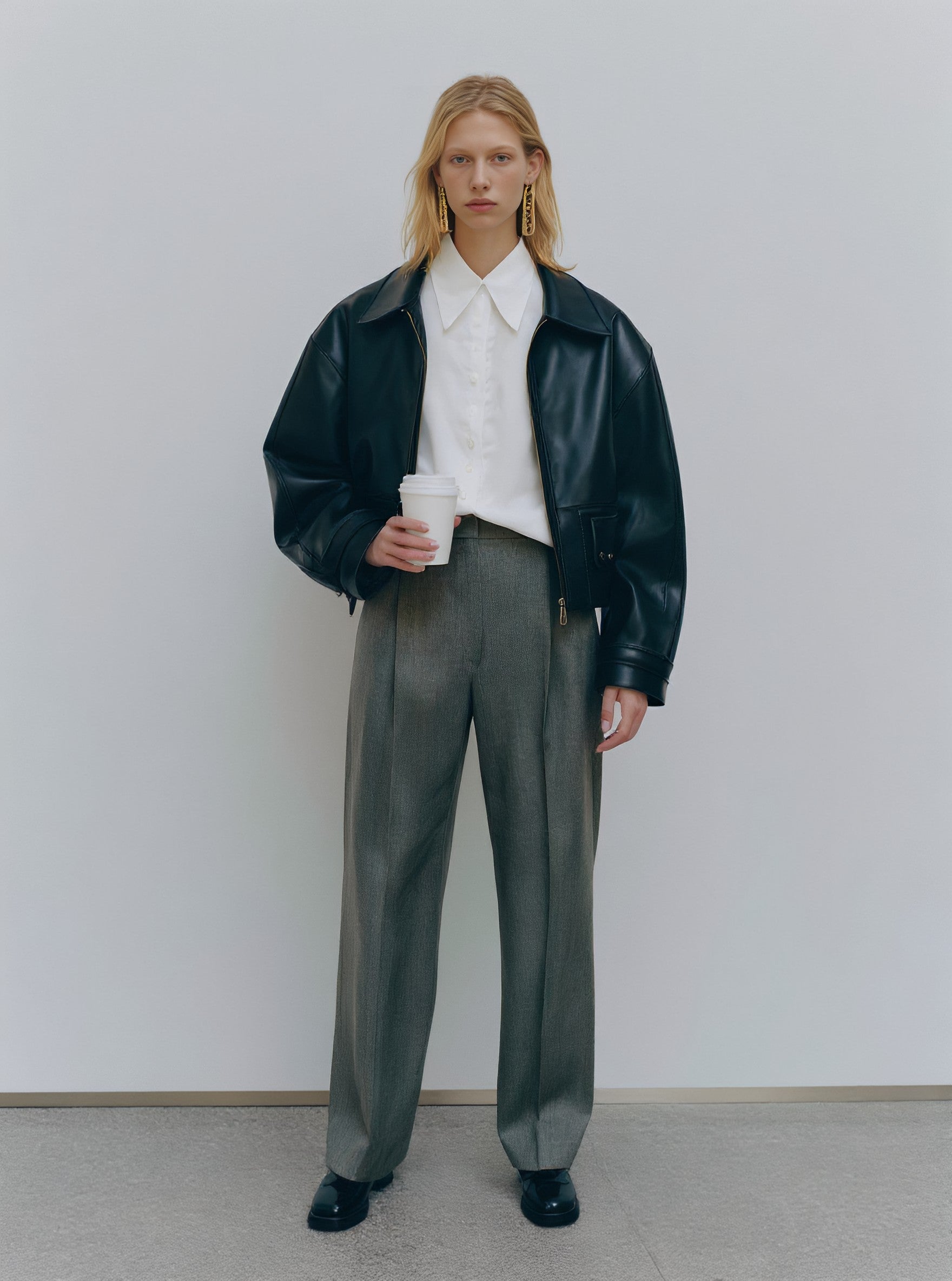 Casual Leather Coat For Women Autumn Style Fashion Outerwear Jacket Elegant Streetwear Top Quality Leather