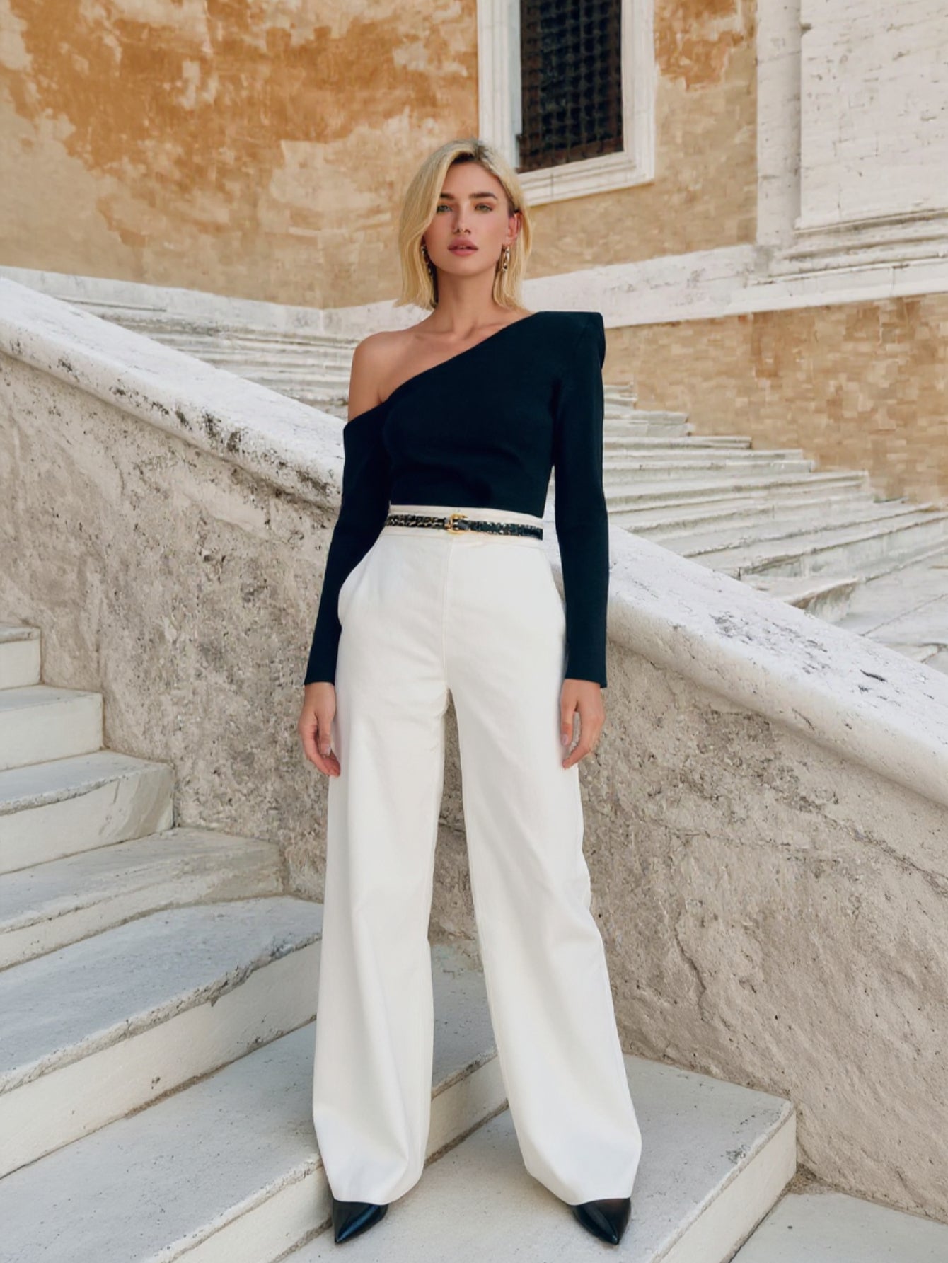 Women's Blouses Autumn Winter Elegant Chic 2025 New Minimalism Plain Long Sleeve One Shoulder Casual Blouses