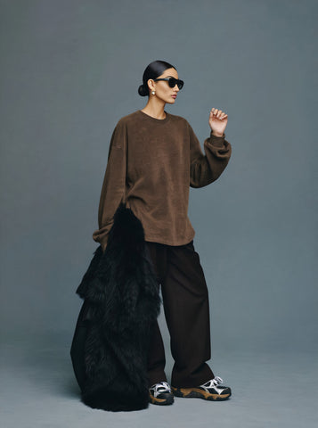 Loose Fit Straight Sleeve Hoodie Winter Clothes Casual Style Women's Top Fashionable Streetwear