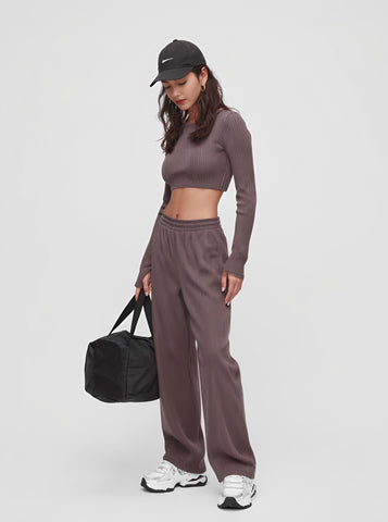 Loose Fit Autumn Winter Casual Suit Trousers Set Comfortable Wide Leg Pants For Women Fashionable Ensemble