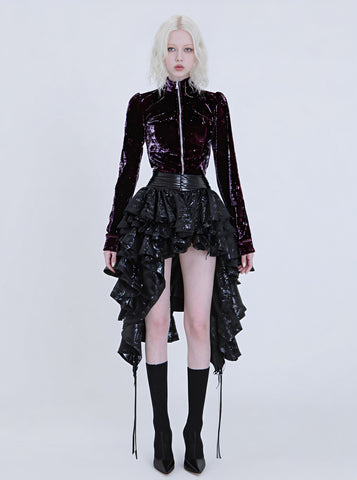 Casual Asymmetrical Short Skirt Regular Waistline Spring Autumn Women's Fashion Mini Skirts Comfortable Fit Skirts