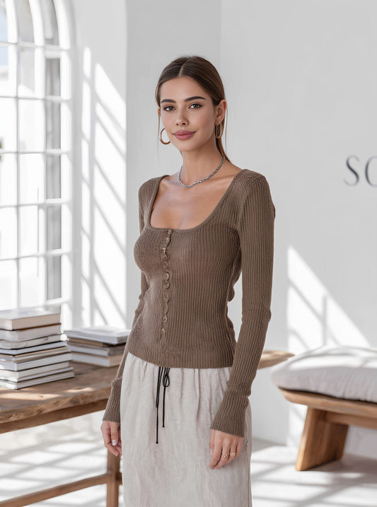 Autumn Stylish Long Sleeve T-Shirt Casual Straight Sleeve Regular Length Women's Top Fashionable Comfortable Casual Wear