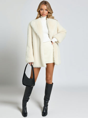 Women's Coats Fashion Elegant Winter Solid Color Long Sleeve Round-Neck Button Front Dating Coats For Women