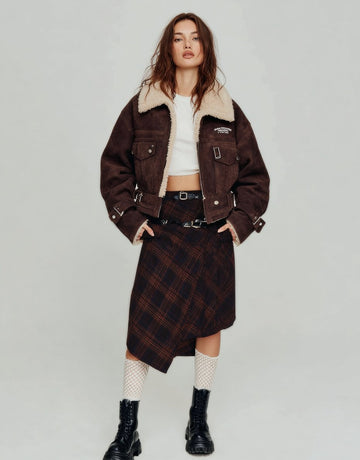 Fur One Spring Dress Casual Style Women's Outerwear Spring Autumn Fashion Leather Fur Integrated Coat