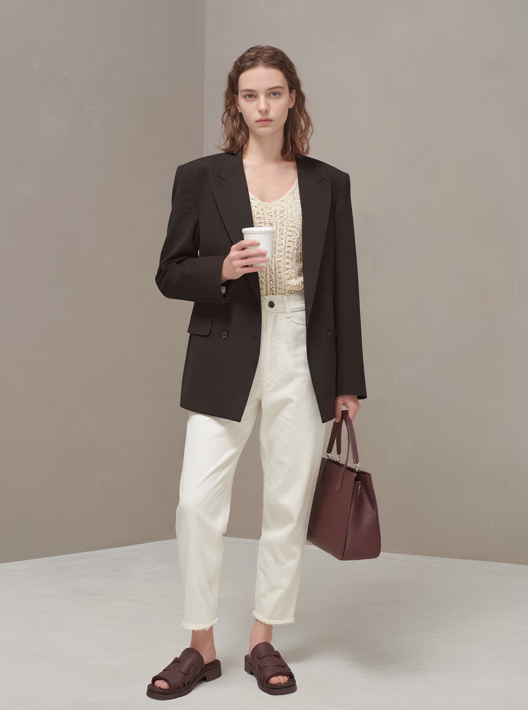 Loose Casual Long Sleeve Straight Tube Arm Autumn Suit Women's Fashion Top Comfortable Regular Length Outerwear