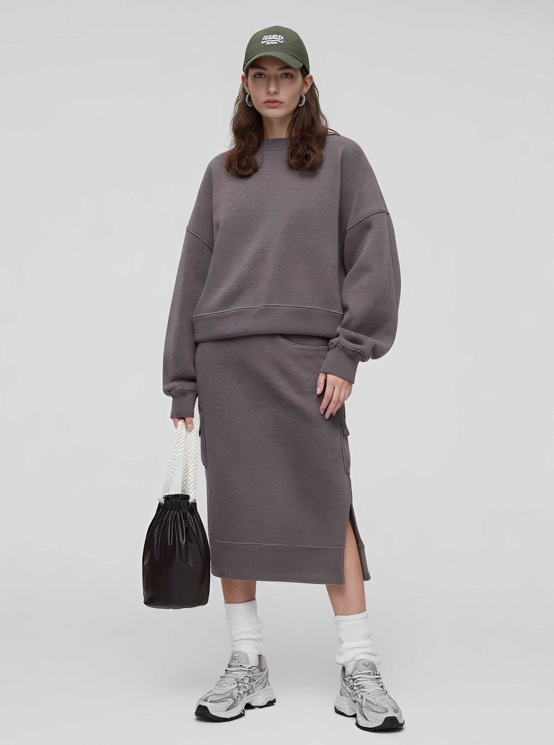 Casual Round Neck Suit Skirt Set Autumn Winter Clothes Comfortable Fashion Women's Outfit Two-Piece Set For Fall And Winter