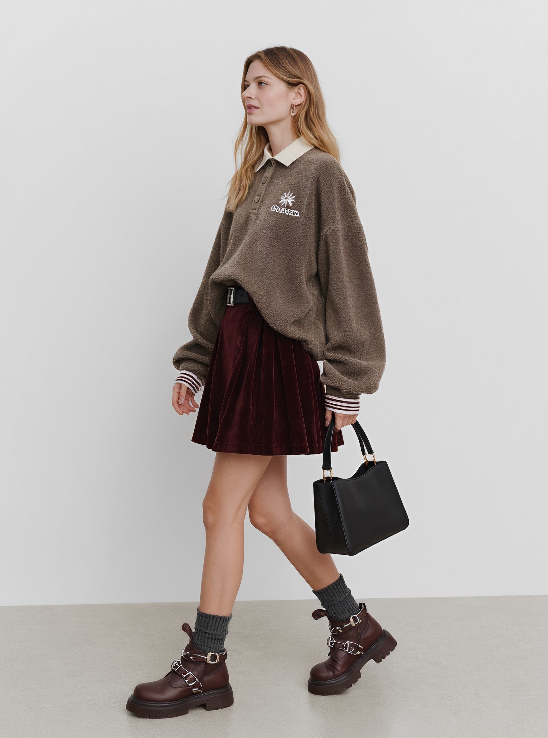 Casual Short Skirt Winter Fashion Fit A-Line Waistline Regular Style Women's Clothing Half Skirt Casual Wear