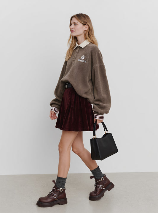 Casual Short Skirt Winter Fashion Fit A-Line Waistline Regular Style Women's Clothing Half Skirt Casual Wear