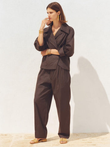 Women's Sets Autumn Winter Casual Fashion Solid Color Long Sleeve Lapel Full Length Pants Sets