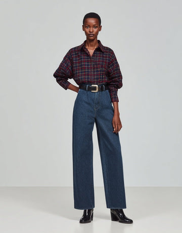 Women's Shirts Autumn Winter 2025 Charming Graceful Checked Long Sleeve Turn-down Collar Casual Shirts