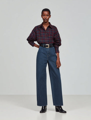 Women's Shirts Autumn Winter 2025 Charming Graceful Checked Long Sleeve Turn-down Collar Casual Shirts