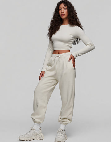 Autumn Winter Casual Fit Suit Trousers Women's Fashion Ensemble Long Pants Set Comfortable Style Daily