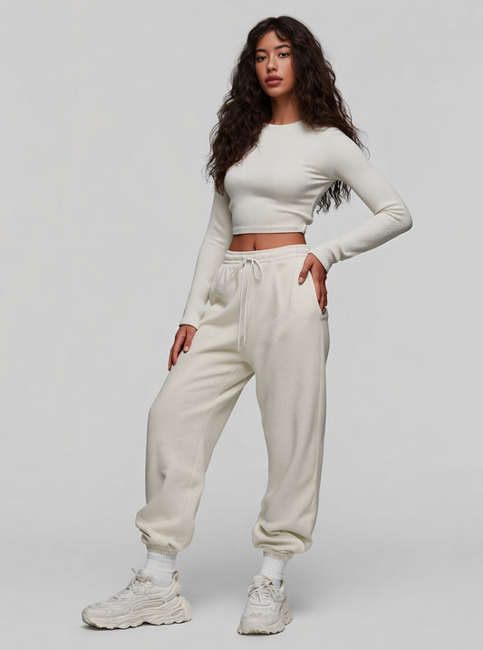 Autumn Winter Casual Fit Suit Trousers Women's Fashion Ensemble Long Pants Set Comfortable Style Daily