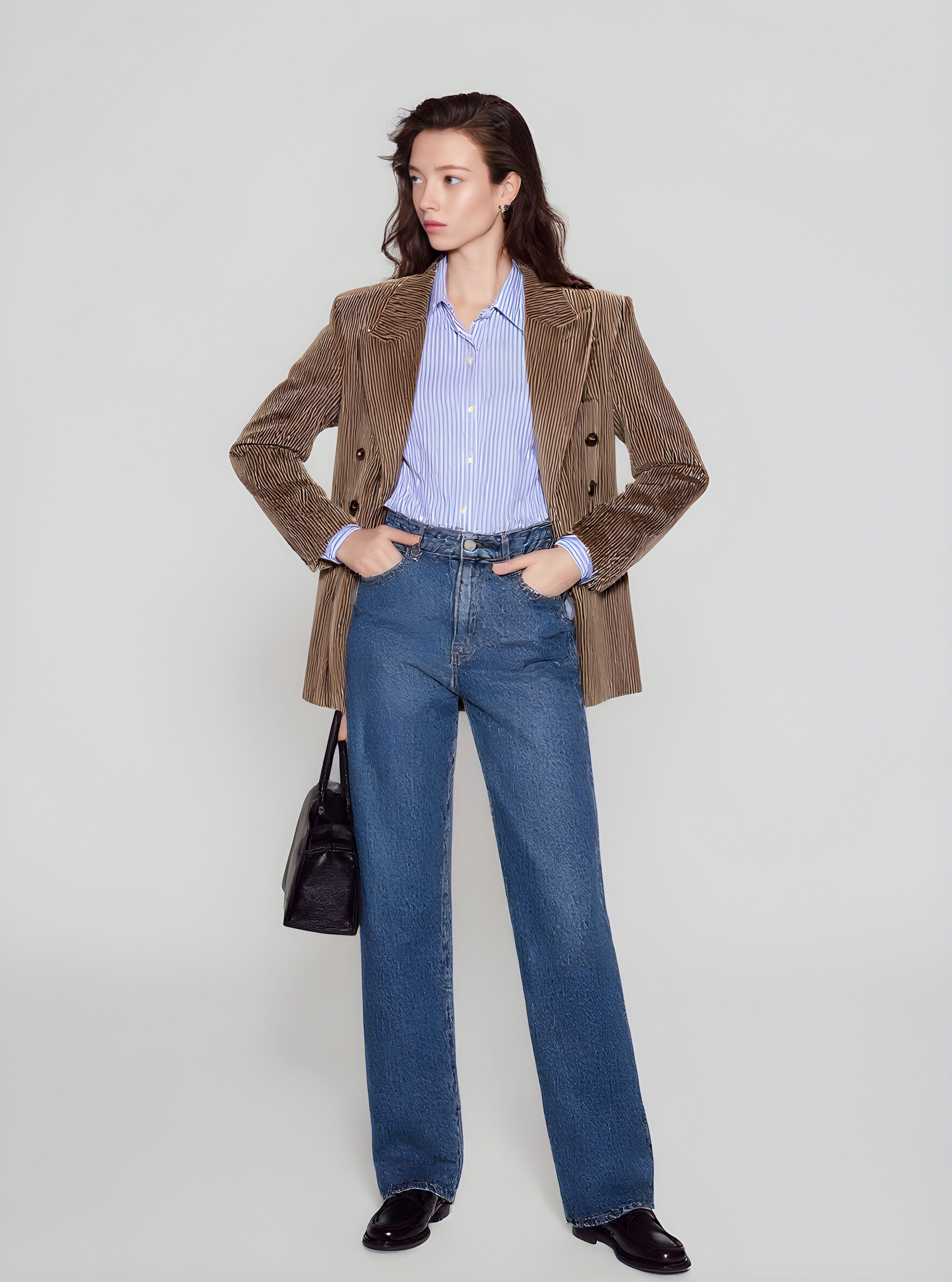 Women's Blazers Autumn Winter 2025 Elegant Sophisticated Plain Long Sleeve Lapel Casual Blazers