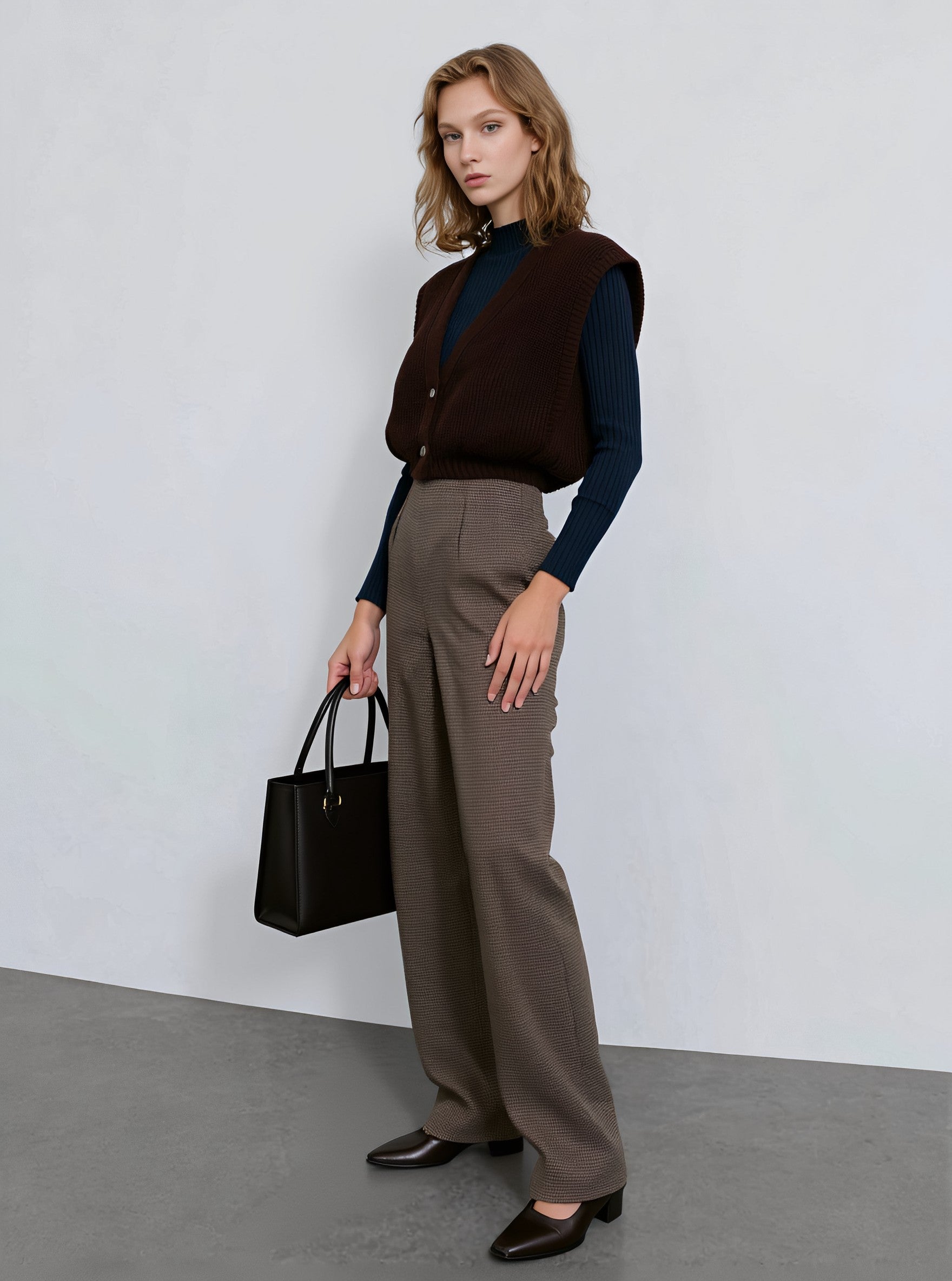 Winter Straight Leg Pants Casual Fit Full Length Mid Waist Women's Fashion Trousers Comfortable Loose Style Clothing