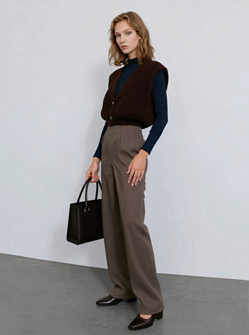 Winter Straight Leg Pants Casual Fit Full Length Mid Waist Women's Fashion Trousers Comfortable Loose Style Clothing