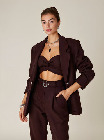 Autumn Blazers 2025 Women's Decent Minimalism Plain Long Sleeve Shawl Collar Office Lady Blazers