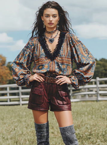 Spring Dress Autumn Casual Fit V-neck Regular Length Top Little Shirt Fashion Comfortable Women's Clothing