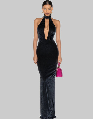 Summer Tight Fit Midi Dress Casual Neckline Sleeveless Women's Clothing Fashion Style Casual Summer Dresses