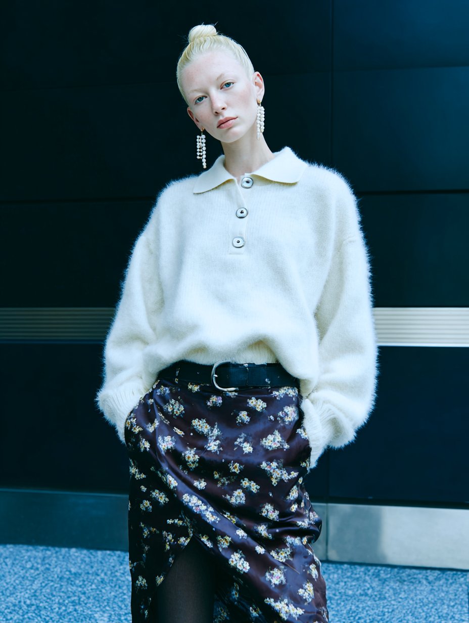 Autumn Sweater Casual Fit Long Sleeve Turn-down Collar Straight Sleeve Regular Length Women's Knitwear Fashion Style