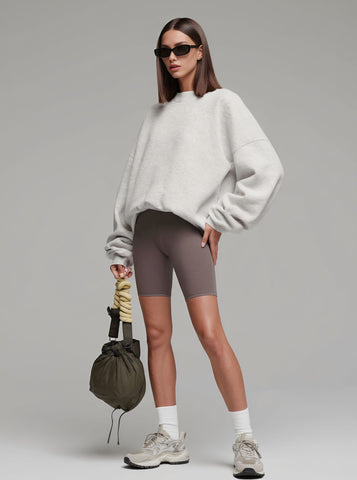 Autumn Winter Crew Neck Casual Fit Straight Sleeve Style Comfortable Streetwear For Women Fashionable Top Quality Clothing Pullover