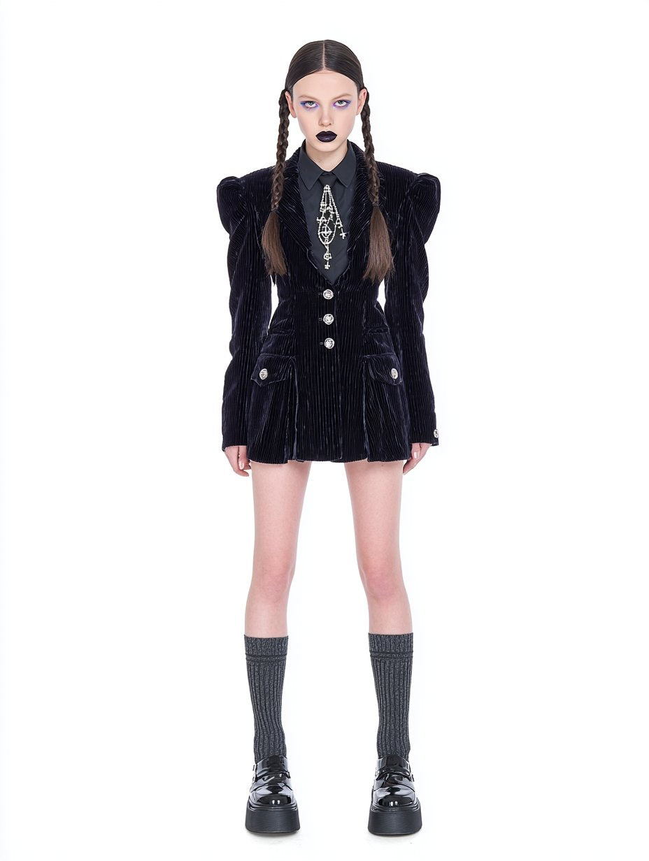 Autumn Casual Slim Fit Long Sleeve Lamb Leg Sleeve Top Women's Fashion Regular Length Style Suit