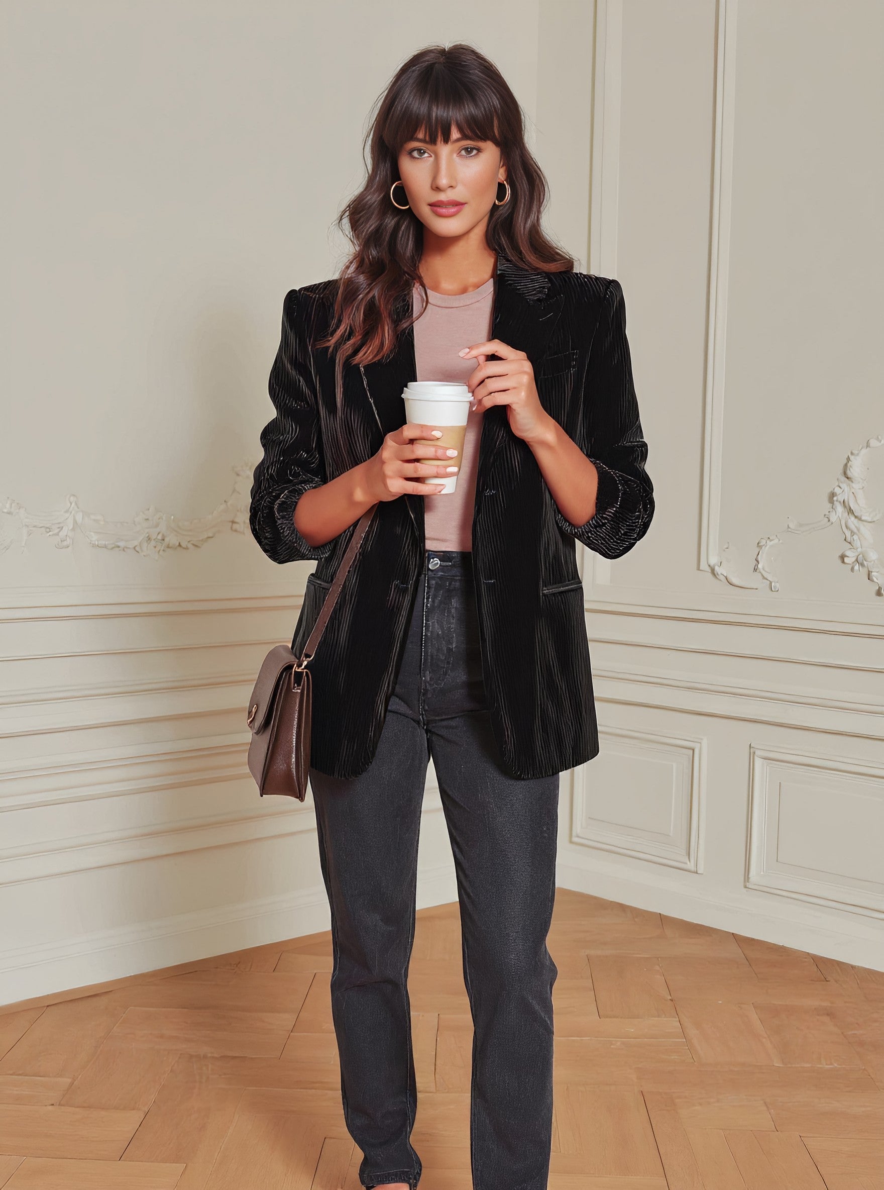 Autumn Long Sleeve Fitted Casual Straight Cut Shirt Regular Length Women's Fashion Top Quality Material Comfortable Fit