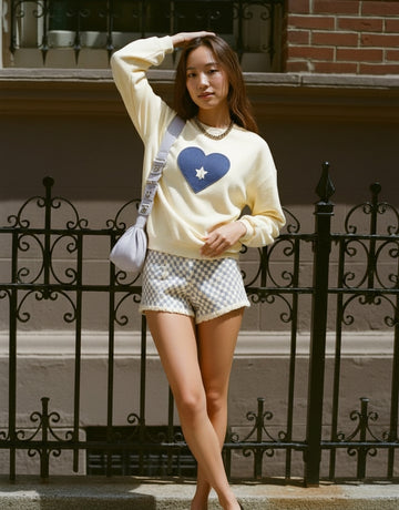 Autumn Winter Crew Neck Casual Straight Sleeve Fit Style Women's Top Fashionable Comfortable Streetwear