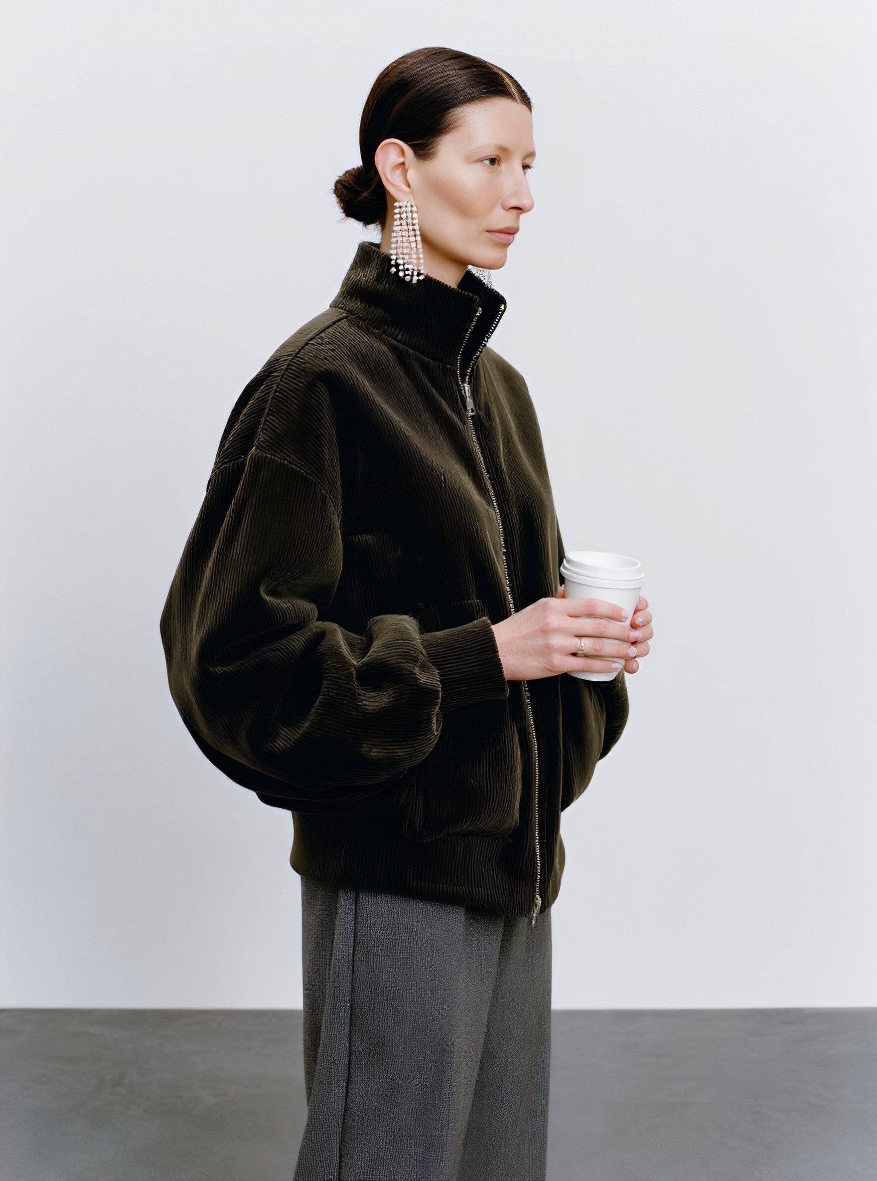 Autumn High Collar Casual Jacket Women's Top Classy Elegant Style Comfortable Fit Fashionable Trendy Design