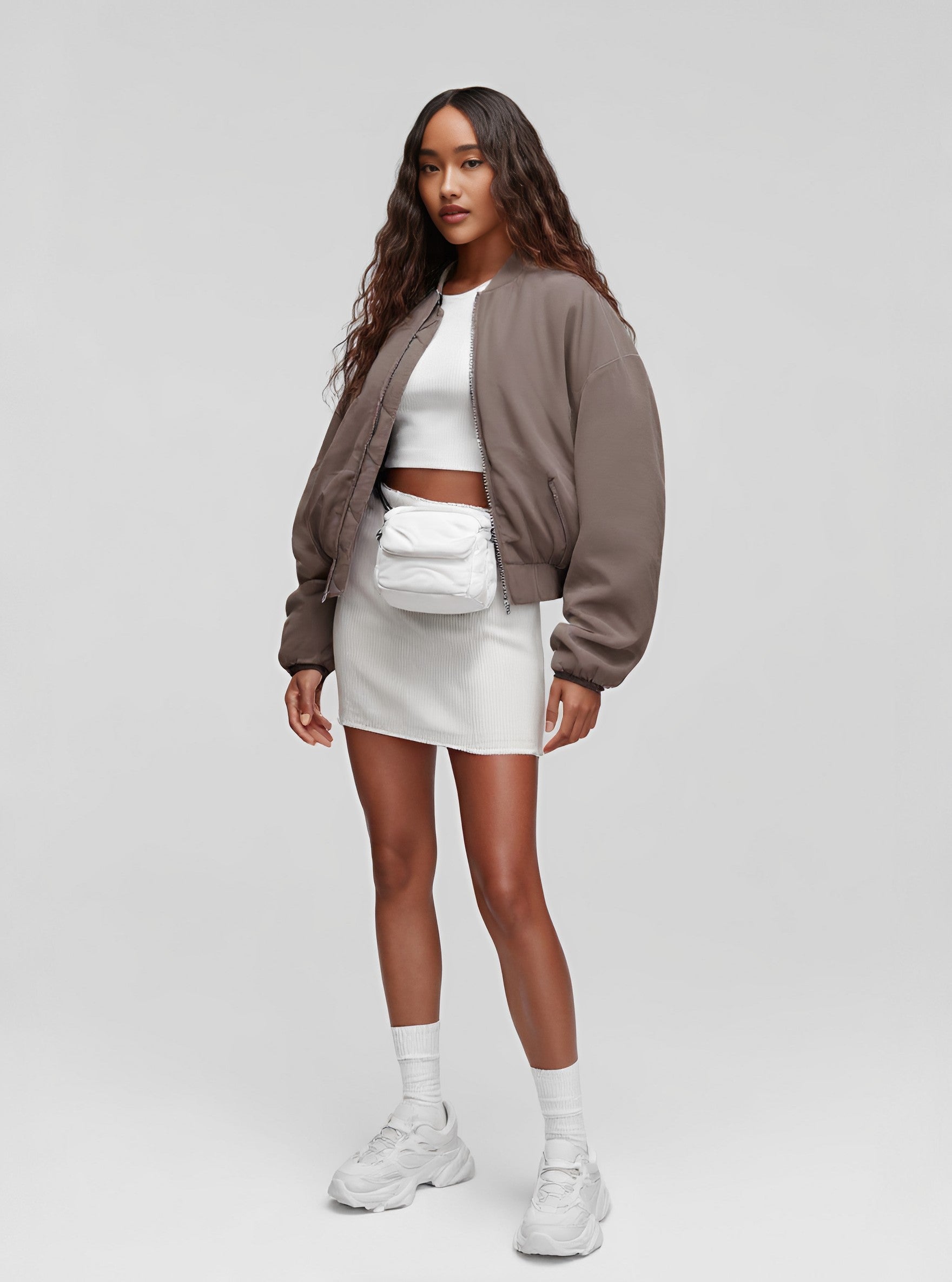 Casual Round Neck Jacket Autumn Winter Clothes Women's Fashion Top Wear Comfortable Soft Material