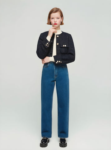 Women's Lightweight Jackets Autumn Winter 2025 Elegant Chic Plain Long Sleeve Round Neck Casual Lightweight Jackets