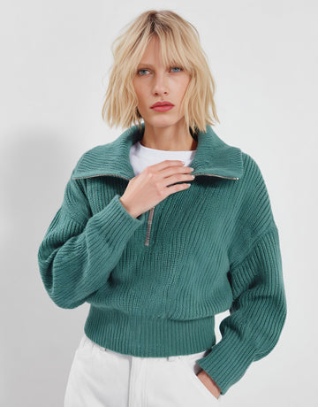 Winter Sweater Casual Fit Long Sleeve Straight Tube Cuff Collar Top Women's Fashion Comfortable Warm Knitwear