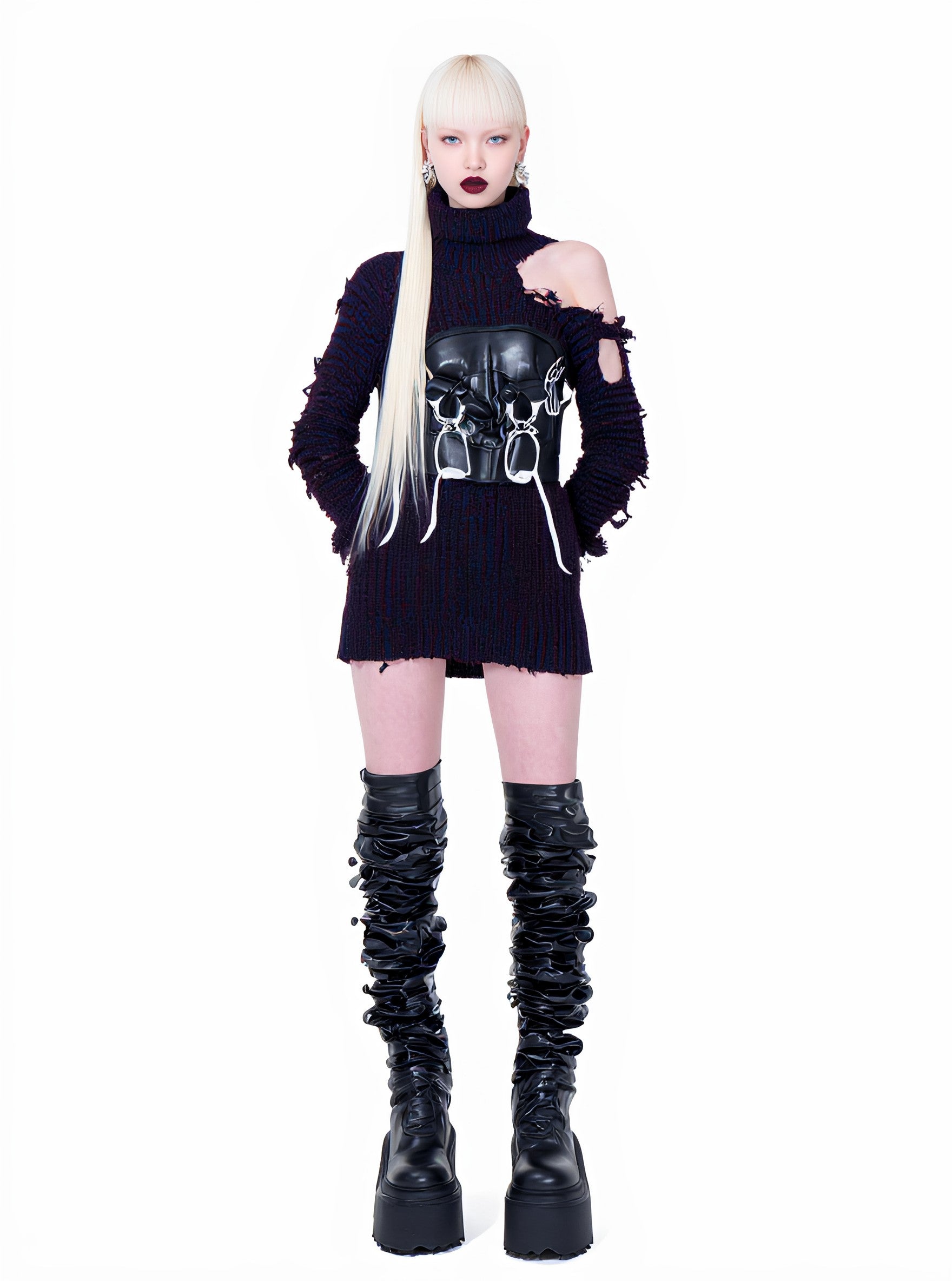 Autumn Sweater Casual Fit Long Sleeve High Collar Straight Sleeve Regular Length Top Women's Fashion Comfortable Knitwear