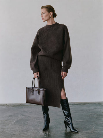 Casual Round Neck Winter Clothes Suit Skirt Set Comfortable Fashion Women's Outfit Combo For Autumn And Winter Seasons