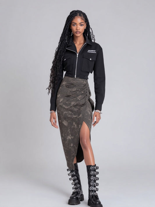 Women's Lightweight Jackets Autumn Winter 2025 Elegant Chic Plain Long Sleeve Turn-down Collar High Street Jackets